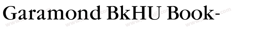 Garamond BkHU Book字体转换